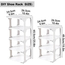 4/5Tier Shoe Rack Organizer Shelf Space Saving Storage Stand For Entryway Home - 4-Tier