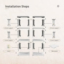 4/5Tier Shoe Rack Organizer Shelf Space Saving Storage Stand For Entryway Home - 4-Tier