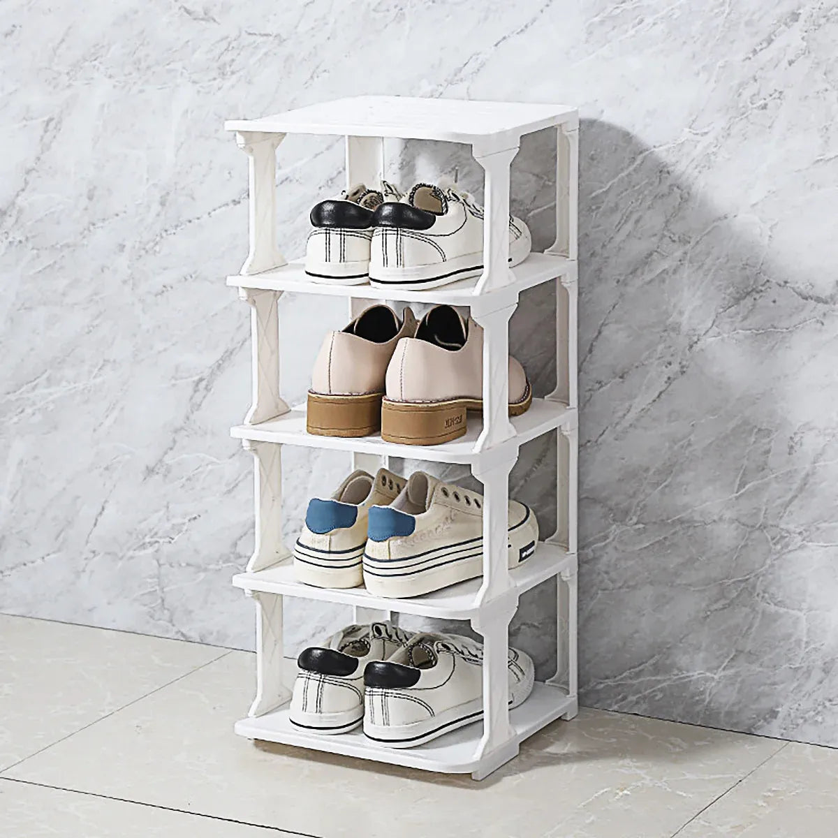 4/5Tier Shoe Rack Organizer Shelf Space Saving Storage Stand For Entryway Home - 4-Tier