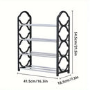 Four Layer Shoe Rack Storage Organizer Multi Tier Shoe Shelf for Entryway Closet - White