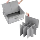 1-Piece Grey 16-Compartment Foldable Shoe Storage Organiser