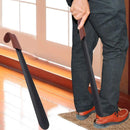 Long Handle Shoe Horn 42 cm Black with Brown Handle Sleeve, 1 Piece