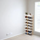 8 Tiers Shoe Rack Wood Vertical Space Saving Narrow Shoe Rack Storage 14 Pairs