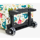 Lightweight Folding Shopping Cart Trolley with Wheels Retractable Tote Bag - Black-Small