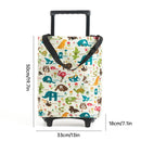 Lightweight Folding Shopping Cart Trolley with Wheels Retractable Tote Bag - White-Big
