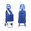 1X Shopping Cart Carts Trolley Foldable Bags Luggage Wheels Folding Basket - Red