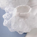Lace Ruffle Frilly Short Socks for Girls Ankle Length S Size Fits 1-3 Years - Pink