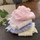 Lace Ruffle Frilly Short Socks for Girls Ankle Length S Size Fits 1-3 Years - White