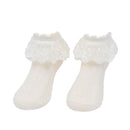Lace Ruffle Frilly Short Socks for Girls Ankle Length S Size Fits 1-3 Years - Yellow
