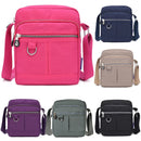 Ladies Shoulder Bag Nylon Fabric Lightweight Crossbody Small Casual Handbag - Apricot