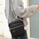 Ladies Shoulder Bag Nylon Fabric Lightweight Crossbody Small Casual Handbag - Grey