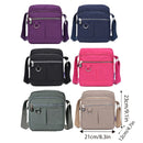 Ladies Shoulder Bag Nylon Fabric Lightweight Crossbody Small Casual Handbag - Rose Red