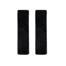 Winter Plush Shoulder Strap Cover Neck Cushion Pad for Comfortable Car Travel 2PCS - Black
