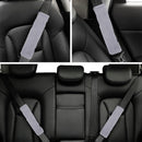 Winter Plush Shoulder Strap Cover Neck Cushion Pad for Comfortable Car Travel 2PCS - Black