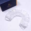 50pcs Transparent Shower Caps Individually Wrapped for Hotel Guesthouse Supplies - A