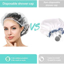 50pcs Transparent Shower Caps Individually Wrapped for Hotel Guesthouse Supplies - B
