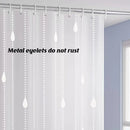 Shower Curtain Waterproof Quick-Dry Drill-Free with Hooks 200×180cm