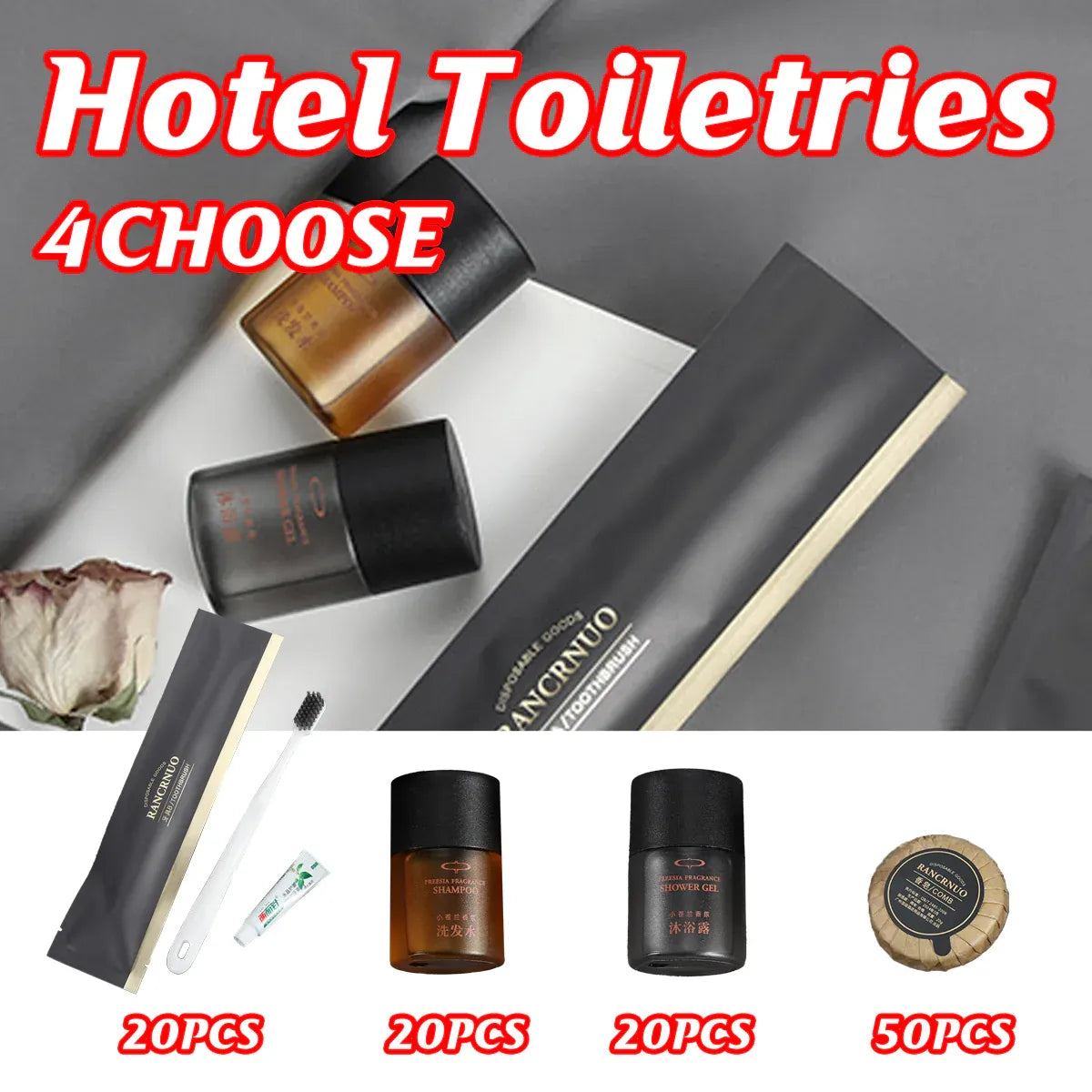 Hotel Supplies Toiletries Travel Size Shampoo Soap Disposable Bath Room Bathroom - Shower-Gel