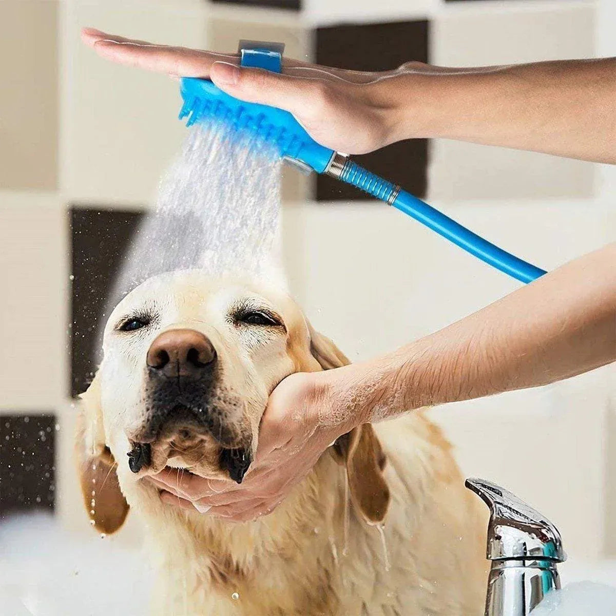 Dog Bath Pet Shower Nozzle Silicone Massage Brush Cat Dog Grooming Supplies