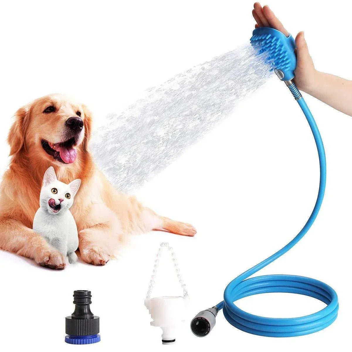 Dog Bath Pet Shower Nozzle Silicone Massage Brush Cat Dog Grooming Supplies