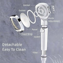 High Pressure Handheld Shower Head with Filter for Bathroom Water Saving Spray - Pink Blue