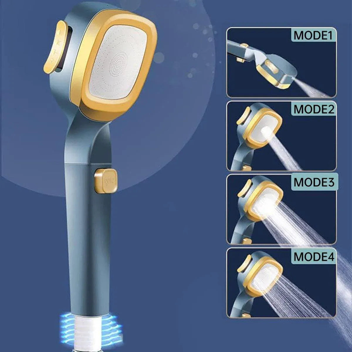 High Pressure Handheld Shower Head with Filter for Bathroom Water Saving Spray - White