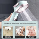 High Pressure Handheld Shower Head with Filter for Bathroom Water Saving Spray - White