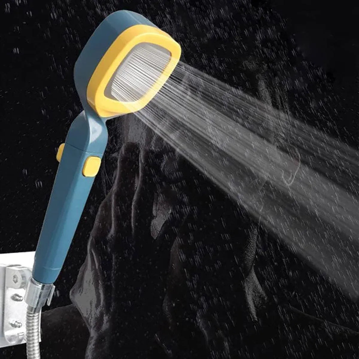 High Pressure Handheld Shower Head with Filter for Bathroom Water Saving Spray - White