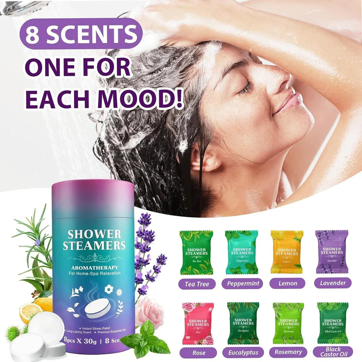 Aromatherapy Bath Oil Tablets Moisturising Spa Shower Bomb Effervescent Salt
