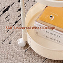 Movable Side Table Rolling Caster Wheels 2 Tier for Living Room