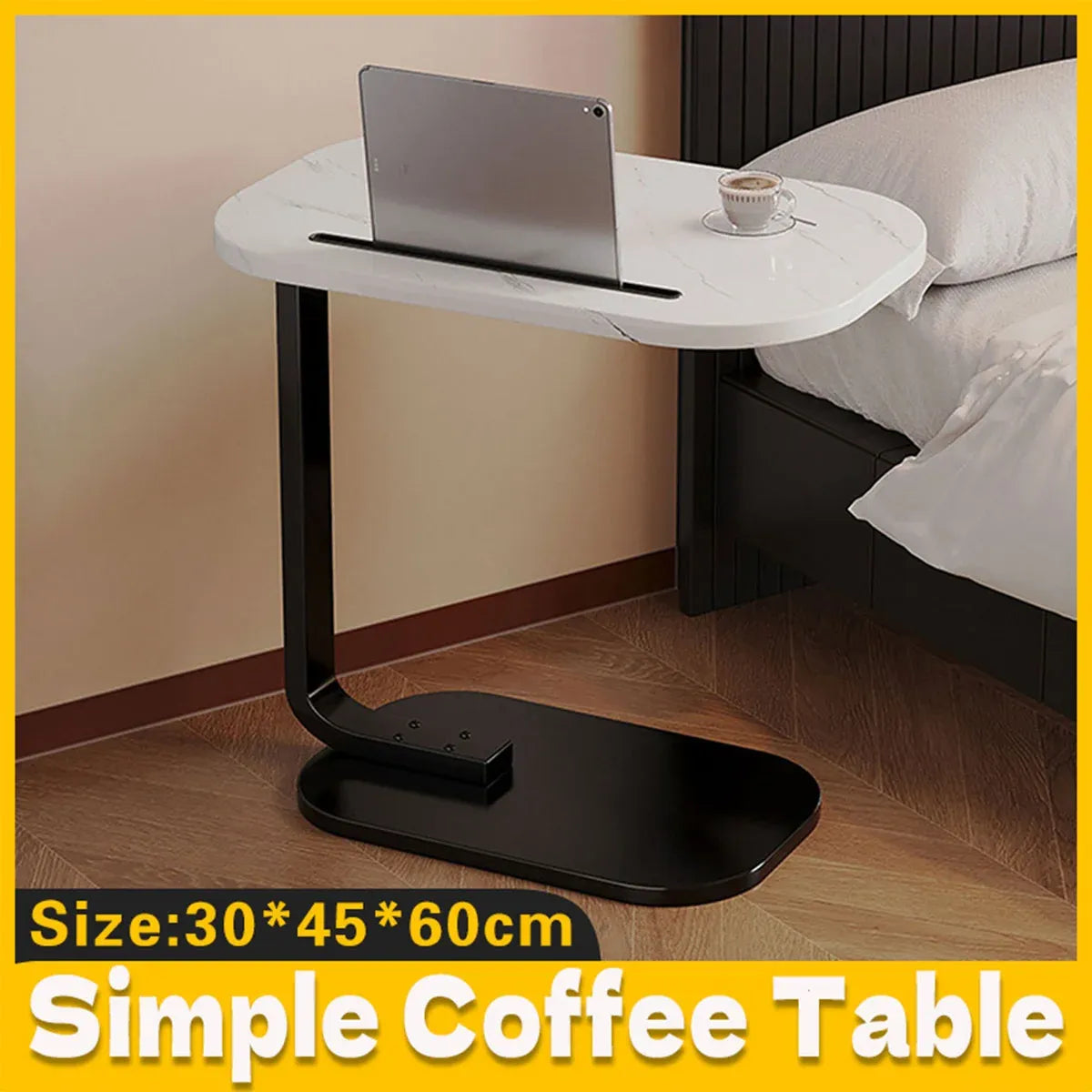 Mini Side Table Wooden Board Movable Lightweight Small Desk Compact Home Office