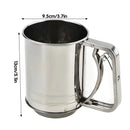 Stainless Steel Handheld Flour Sieve Home Filter Mesh Sieve Baking Tool Durable