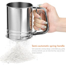 Stainless Steel Handheld Flour Sieve Home Filter Mesh Sieve Baking Tool Durable