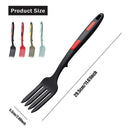 2PCS Silicone Heat Resistant Flexible Cooking Forks Dishwasher Safe Kitchen - Blue-Green