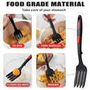 2PCS Silicone Heat Resistant Flexible Cooking Forks Dishwasher Safe Kitchen - Blue-Green