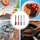 2PCS Silicone Heat Resistant Flexible Cooking Forks Dishwasher Safe Kitchen - Blue-Green