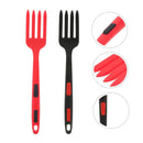 2PCS Silicone Heat Resistant Flexible Cooking Forks Dishwasher Safe Kitchen - Blue-Green