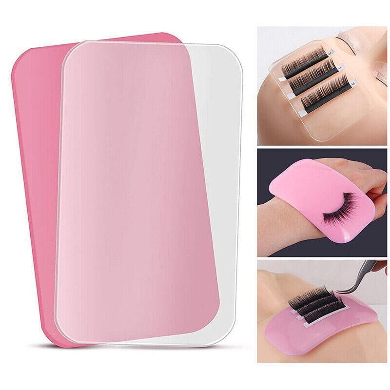 Eyelash Silicone Pad Stand Eyelash Extensions Accessories Lashes Holder Pad Au - Pink