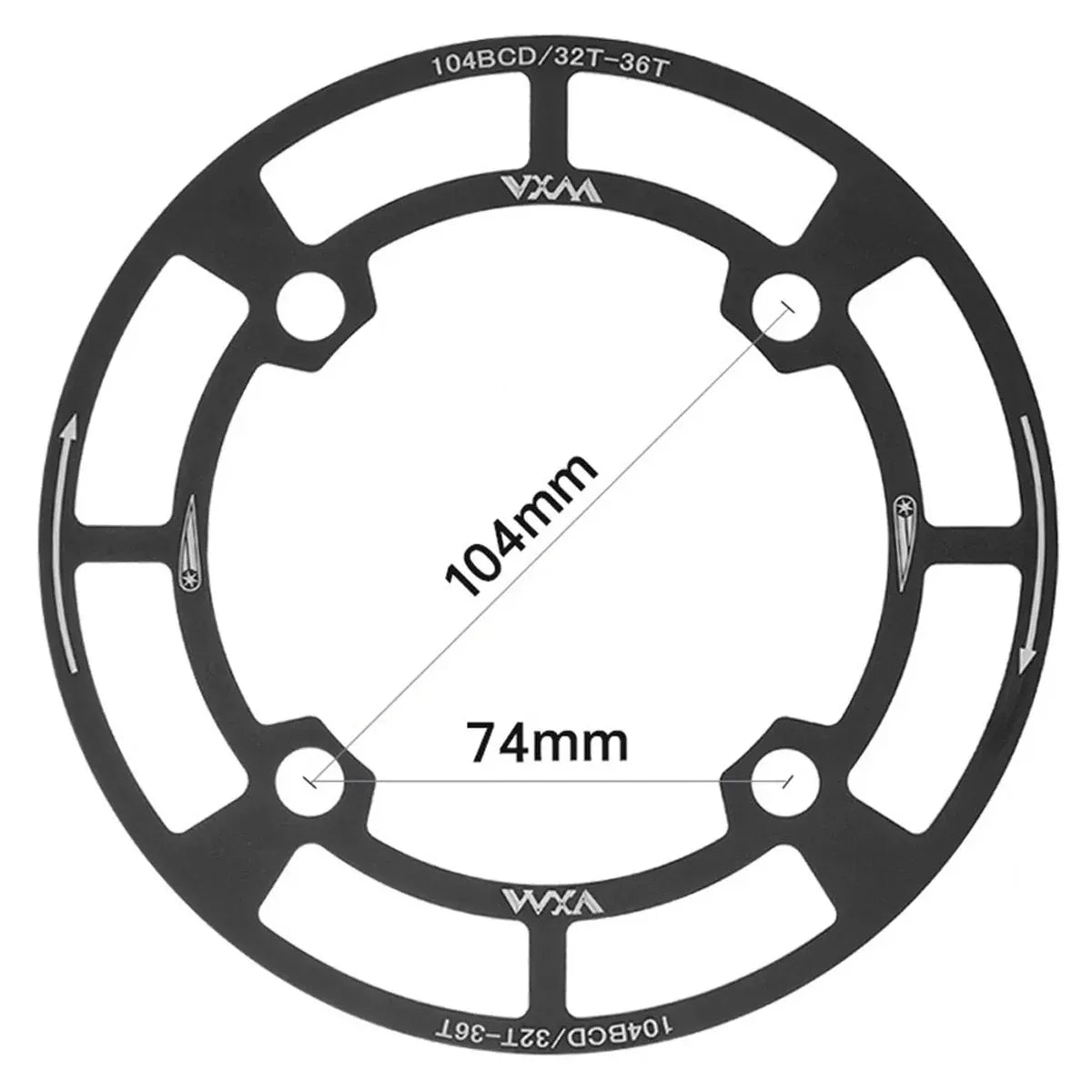Round Bicycle Gear Disc Cover Single Speed Wheel Protection Shield for Bike Use