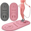 Jump Rope Mat Soundproof Shock Absorbing Mat for Indoor Fitness Yoga Floor Use - Grey