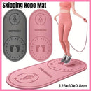 Jump Rope Mat Soundproof Shock Absorbing Mat for Indoor Fitness Yoga Floor Use - Grey