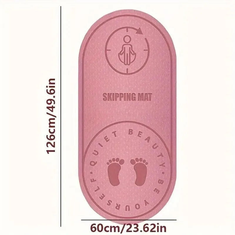Jump Rope Mat Soundproof Shock Absorbing Mat for Indoor Fitness Yoga Floor Use - Pink