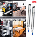 2PCS 53mm Heavy Duty Drawer Slides 850mm Full Extension Rail