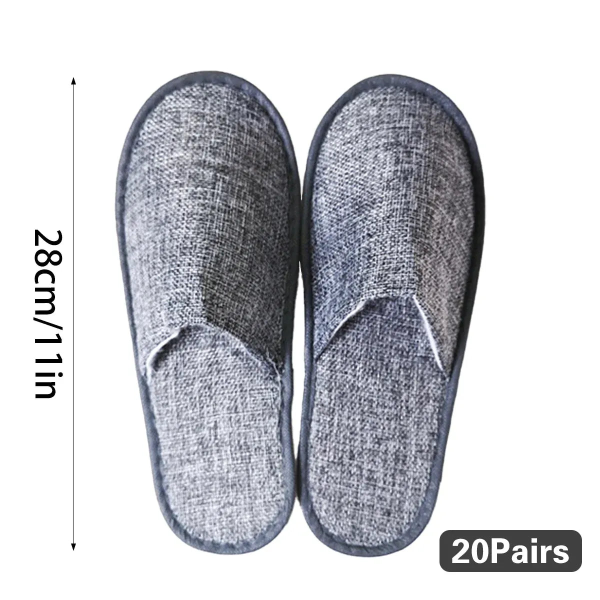 20 Pairs Disposable Portable Slippers Comfortable Anti-Slip Hotel Travel Backup