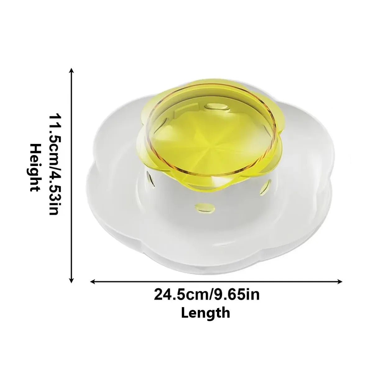 Automatic Pet Food Dispenser Feeding Bowl for Dogs and Cats Food Storage Bowl - Yellow