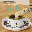Automatic Pet Food Dispenser Feeding Bowl for Dogs and Cats Food Storage Bowl - Yellow