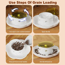 Automatic Pet Food Dispenser Feeding Bowl for Dogs and Cats Food Storage Bowl - Yellow