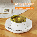 Automatic Pet Food Dispenser Feeding Bowl for Dogs and Cats Food Storage Bowl - Yellow