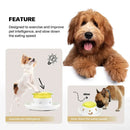 Automatic Pet Food Dispenser Feeding Bowl for Dogs and Cats Food Storage Bowl - Yellow