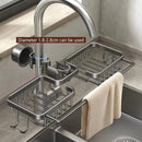 Multifunctional Faucet Shelf Kitchen Storage Sink Draining Basket Household Rack - Black